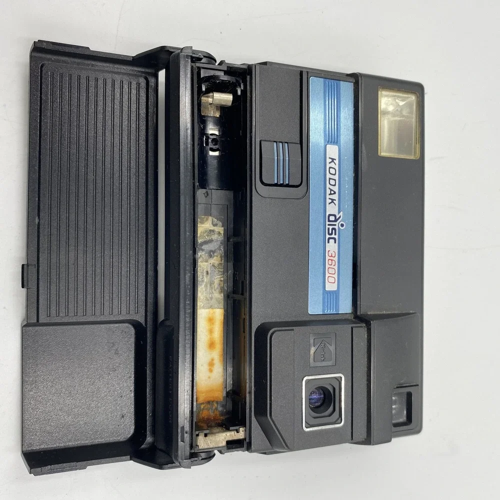 Vintage Kodak Disc 3600 Camera USA Made 1980s Disc Film Point Shoot Flash Tested